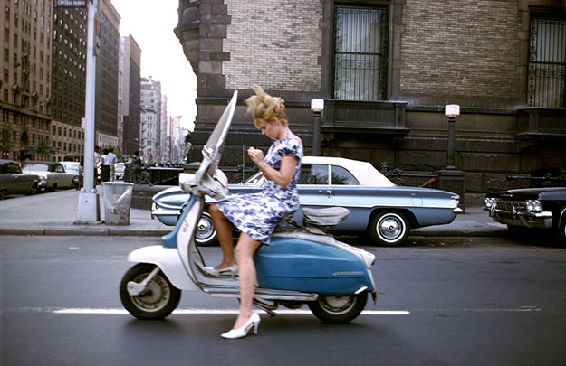 Girl on a scooter,1965 © Joel Meyerowitz, Courtesy Howard Greenberg Gallery